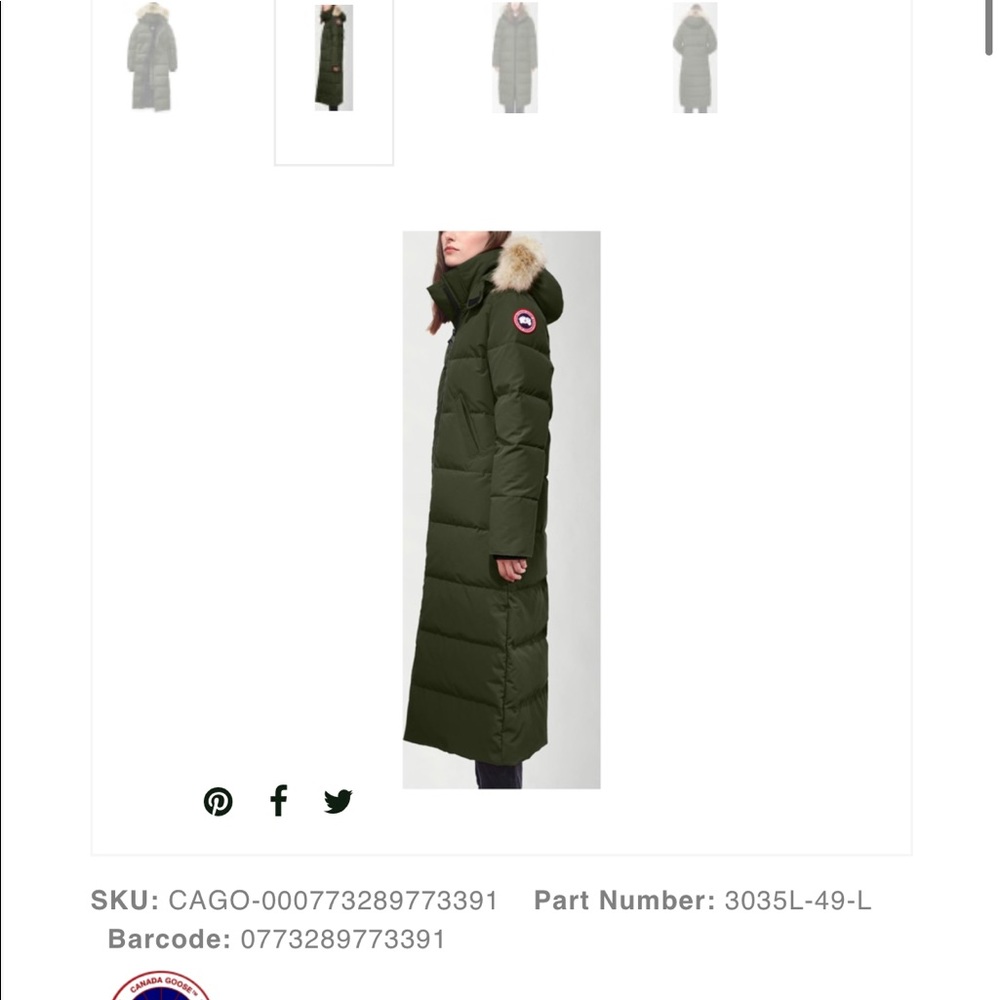 Real Canada Goose Mystique Parka, excellent condition.